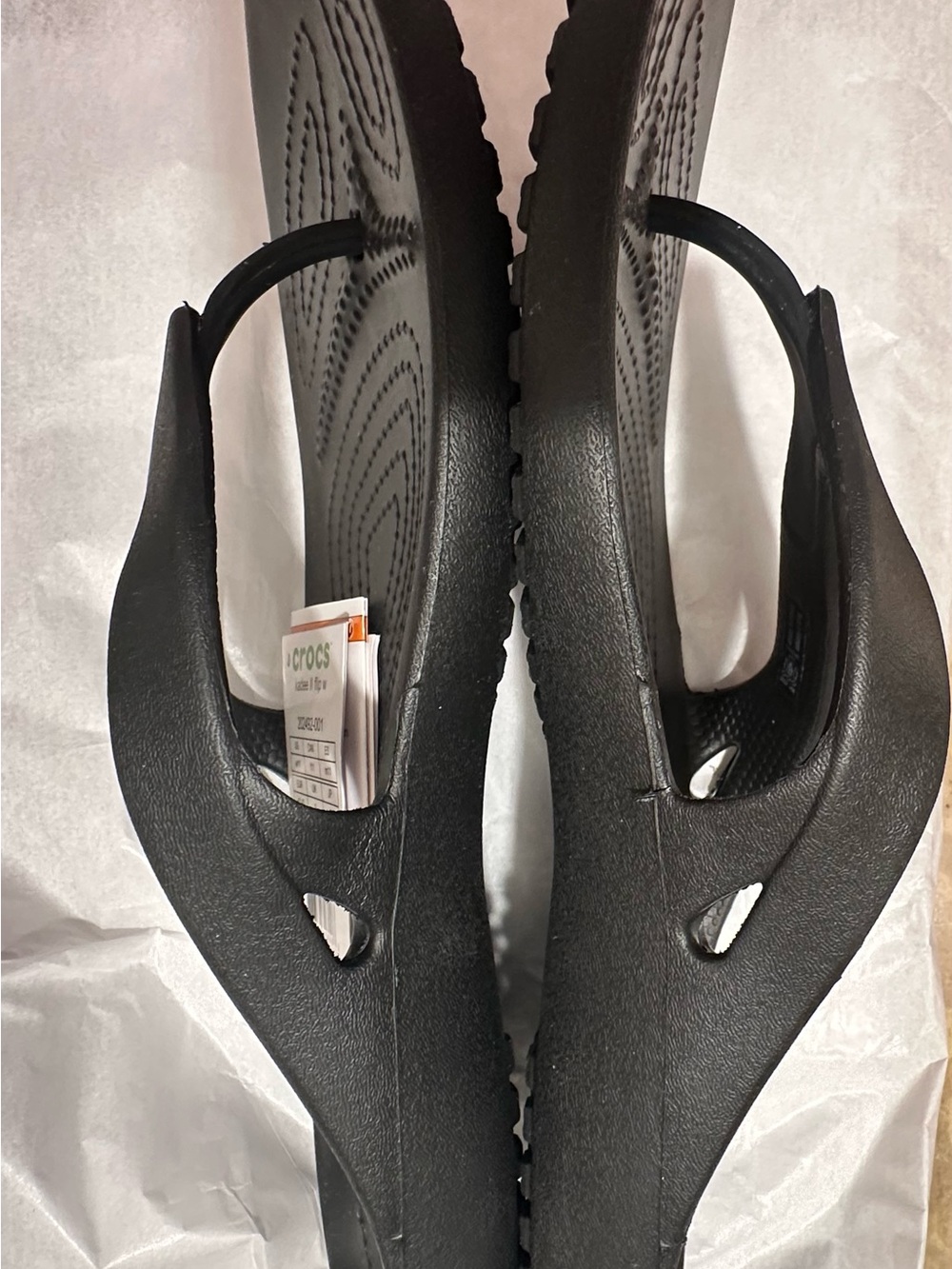 NWT CROCS Black Flip-Flops - Picture 2 of 4